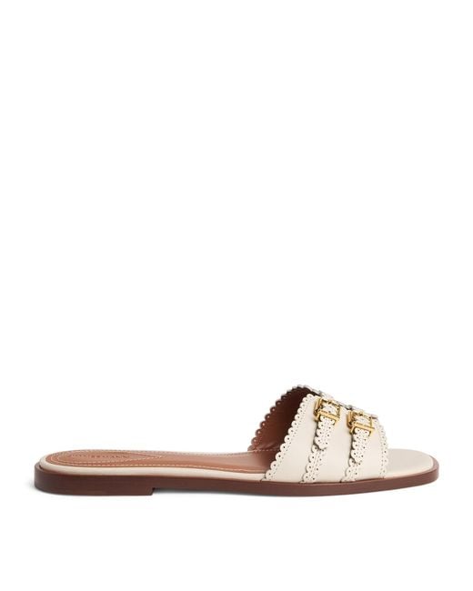 Zimmermann Brown Leather Goldie Slides