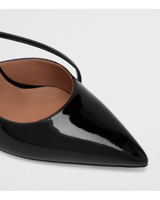 Malone Souliers Black Patent Bettina Heeled Courts 90