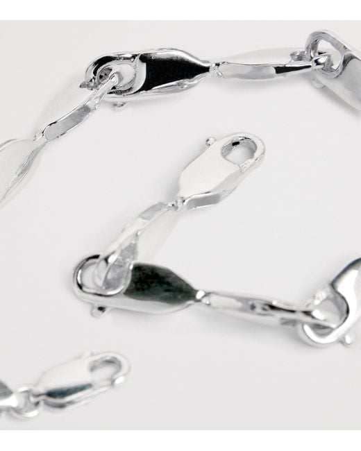 Bleue Burnham Metallic Sterling Lobster Clasp Bracelet for men