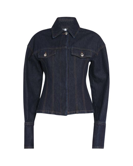 【送料&関税込】SportMax gange Blue Denim Jacket Sportmax Denim Gange Jacket in Blue | Lyst