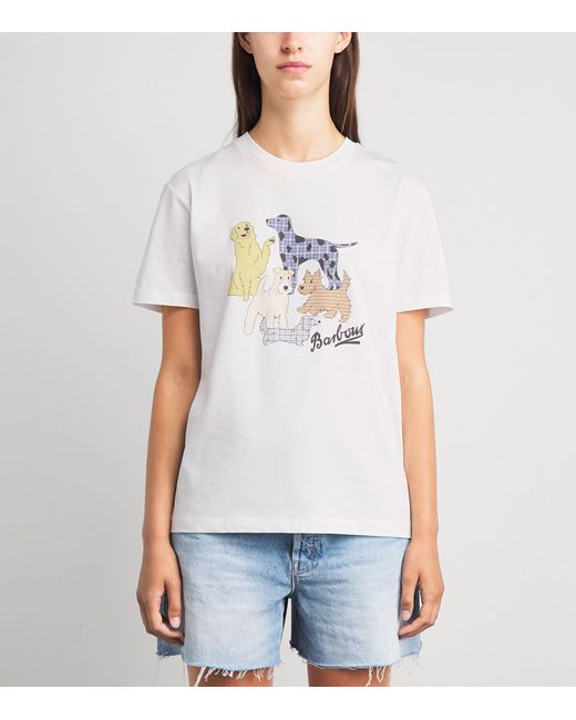 Barbour White Cotton Fawley T-Shirt