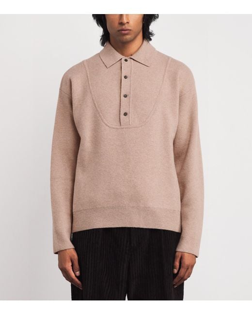 Jacquemus Pink Merino Wool-Cashmere Sweater for men