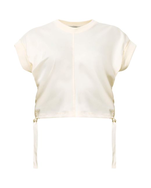 AllSaints White Satin Mira T-Shirt