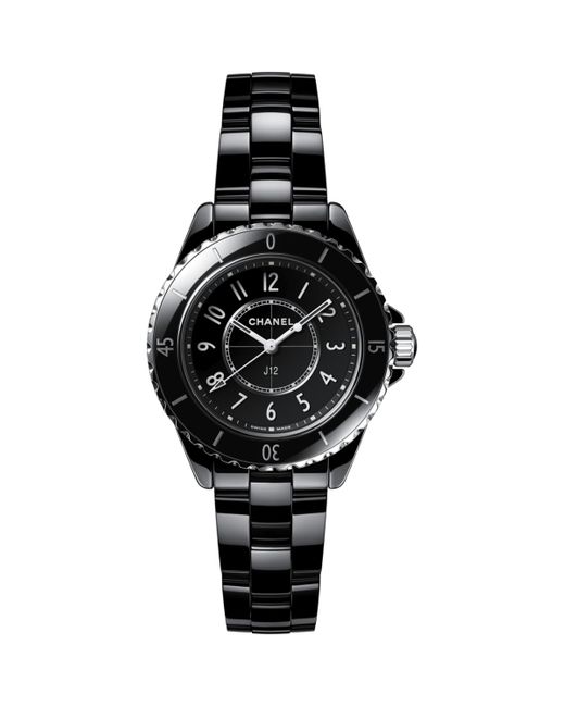 Chanel Black Ceramic And Steel J12 Watch