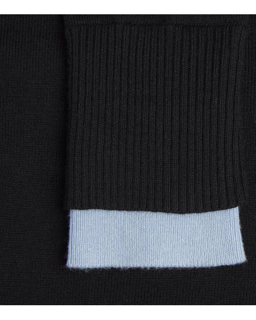 MAX&Co. Black Cotton-Cashmere Polo Sweater