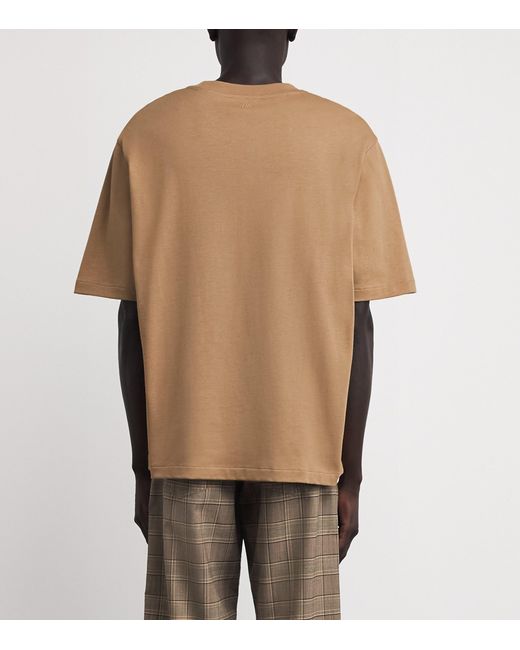 AMI Natural Cotton Ami De Coeur T-Shirt for men