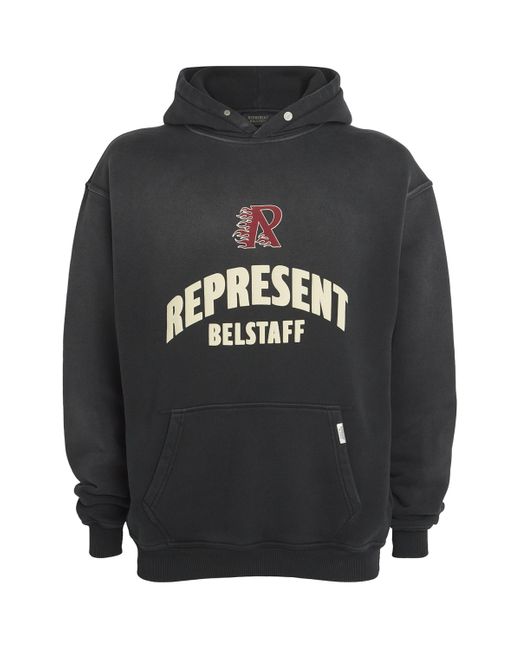 Represent Black X Belstaff Cotton Flame Phoenix Hoodie for men