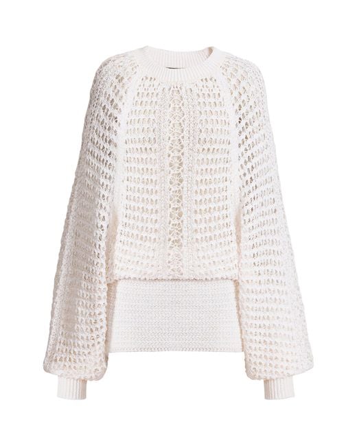 Balmain White Crochet Mini Dress