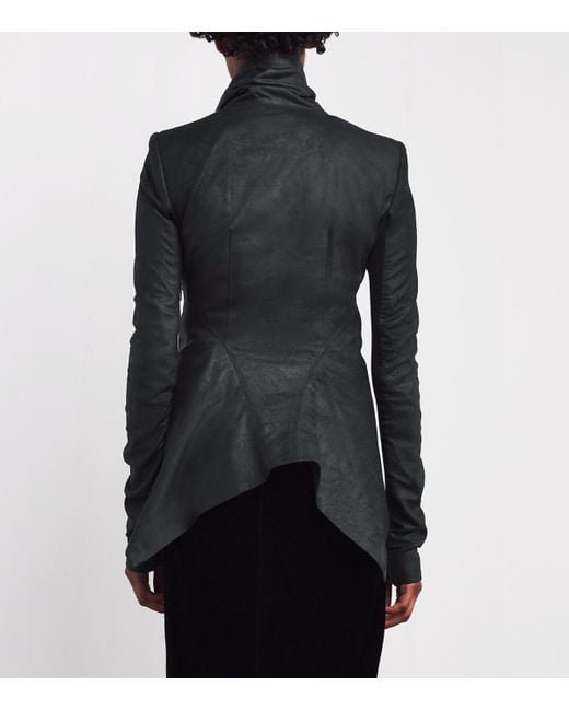 Rick Owens Black Naska Leather Jacket