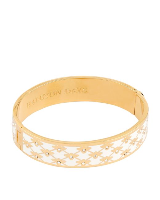 Halcyon Days Metallic Bee Trellis Bangle