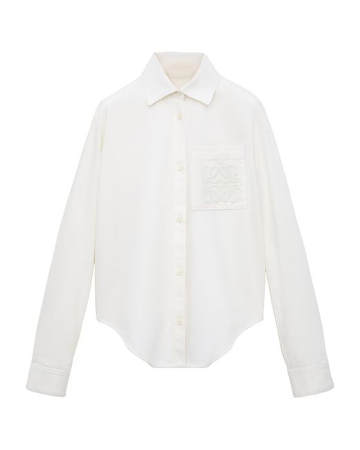 Loewe White X Paula's Ibiza Cotton-Blend Anagram Shirt