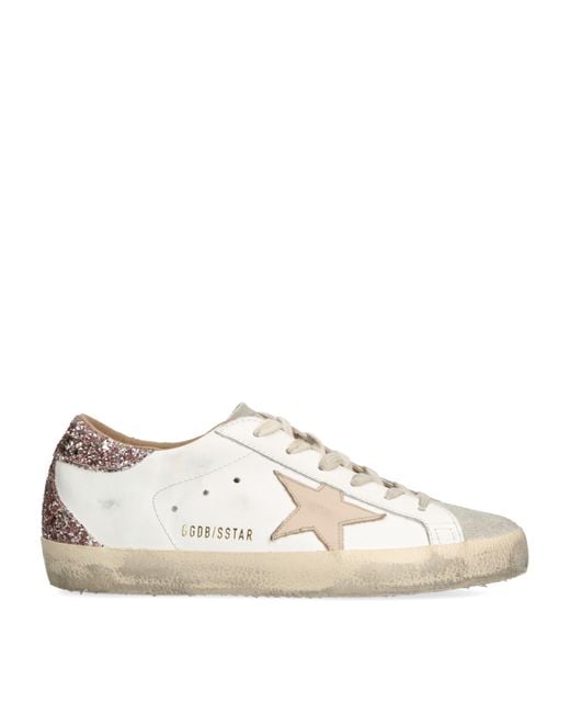 Golden Goose Deluxe Brand White Leather Super-Star Sneakers