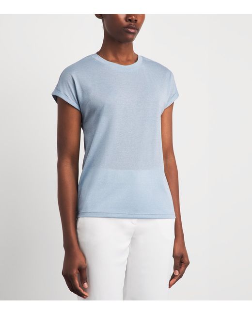 Eleventy Blue Metallic T-Shirt