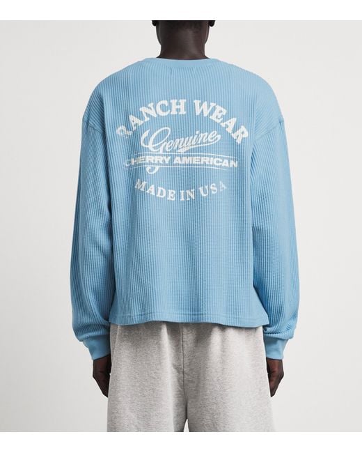 CHERRY LA Blue Ranchwear Thermal Sweater for men
