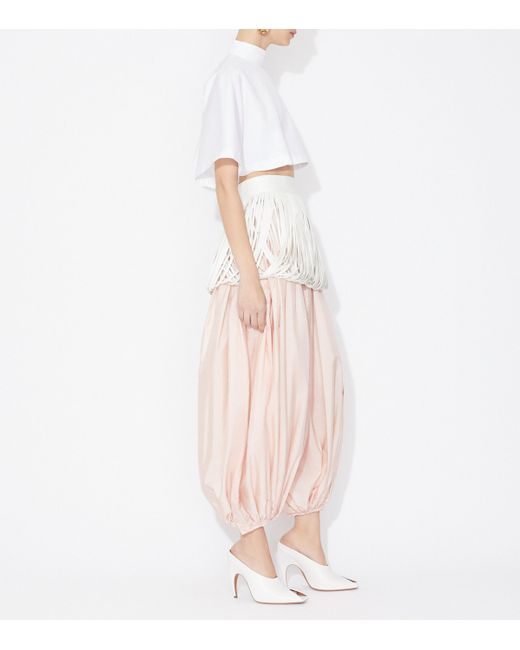 Alaïa White High-Neck Crop Top