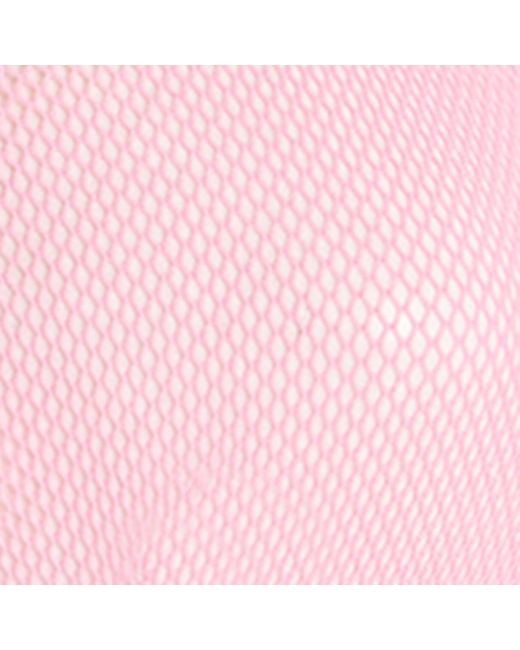 Fleur du Mal Pink Fishnet Sabrina Demi Bra