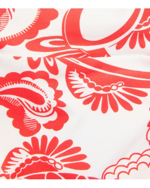 Melissa Odabash Red Floral Bel Air Bikini Bottoms