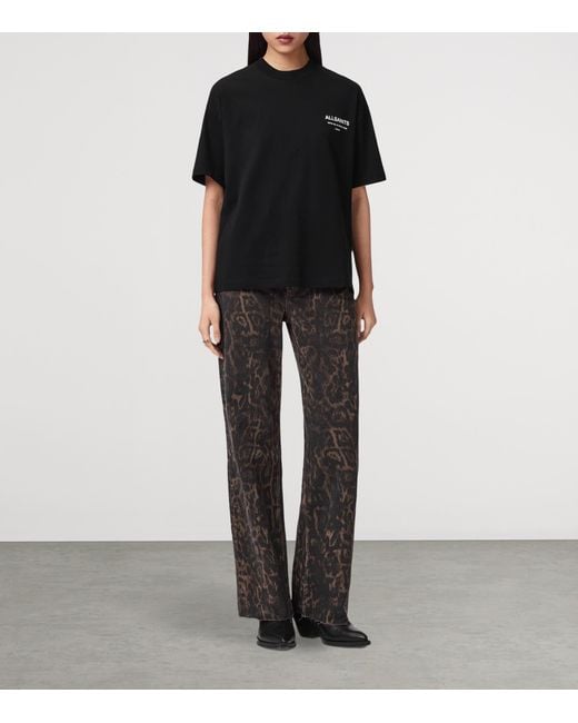 AllSaints Black Organic Cotton Dreamer Etta T-Shirt