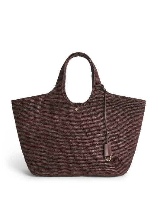Anine Bing Brown Raffia Lili Tote Bag