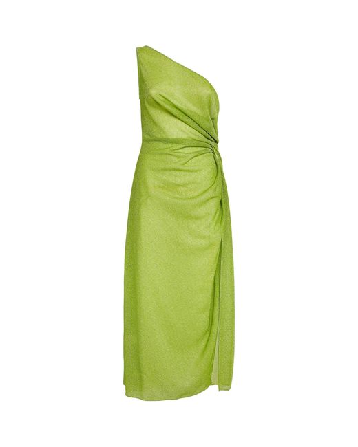 Oseree Green Lumière Knot Maxi Dress