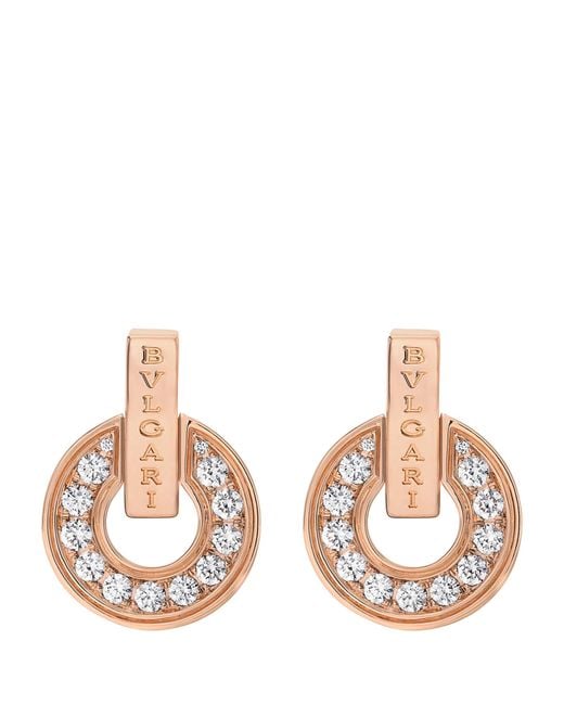 BVLGARI Metallic And Diamond Earrings
