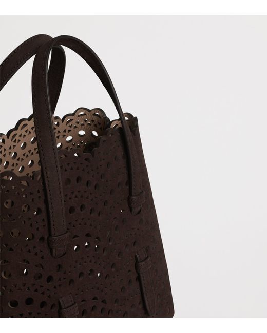 Alaïa Black Suede Le Mina Tote Bag