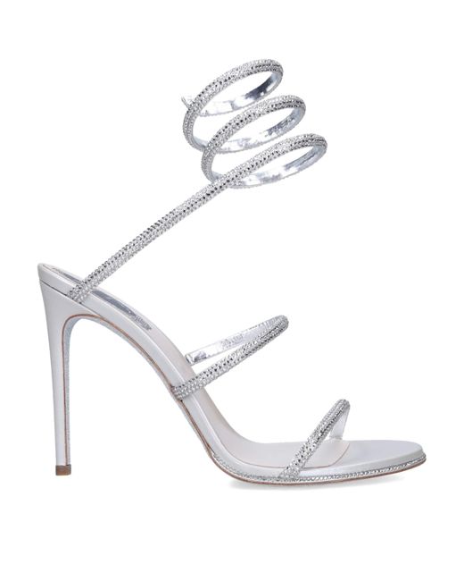 Rene Caovilla White Embellished Cleo Sandals 105