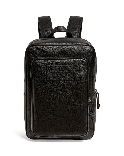 Emporio Armani Black Tumbled-leather Backpack for men
