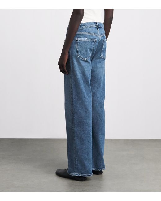 Citizens of Humanity Blue Nora Low-Rise Wide-Leg Jeans