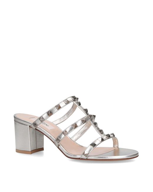 rockstud calfskin mule