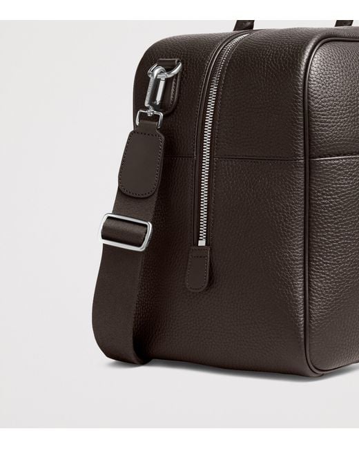 Carl Friedrik Black Leather Granville Duffle Bag