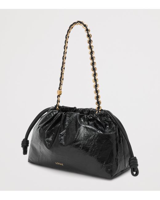 Loewe Black Medium Eel Leather Flamenco Purse