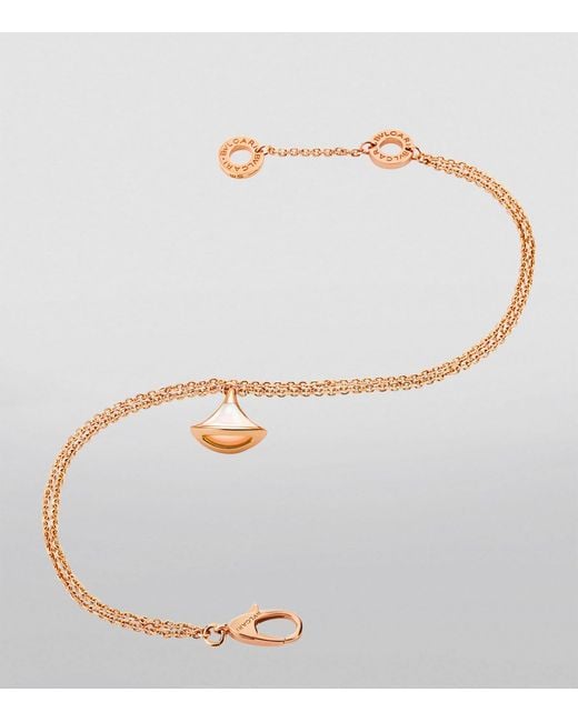 BVLGARI Metallic Rose Gold And Mother-of-pearl Divas' Dream Bracelet