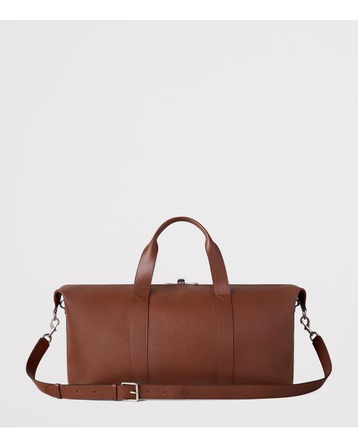 Mulberry Brown Medium Leather Heritage Clipper Holdall for men