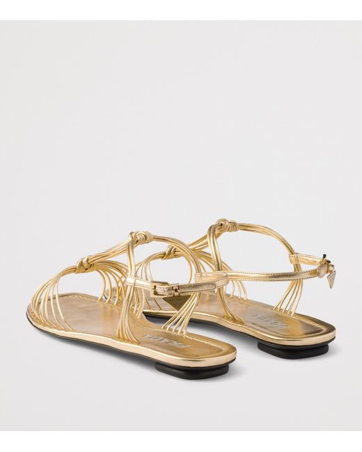 Prada Natural Nappa Leather Sandals