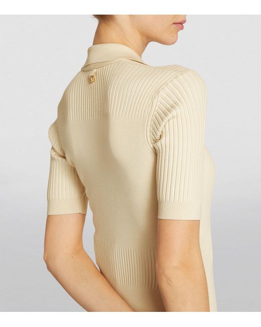 Jacquemus Natural Rib-knit Yauco Bodysuit