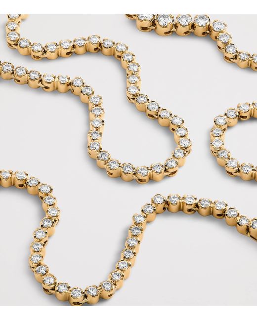 Sophie Bille Brahe Metallic And Diamond Nuage De Tennis Necklace
