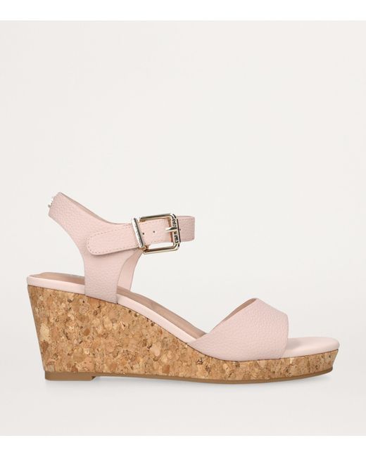 Carvela Kurt Geiger Pink Sadie Wedge Sandals