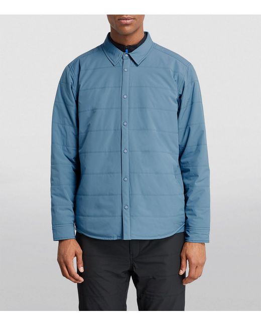 Snow Peak Blue Water-repellent Insulated Shirt Jacket for men