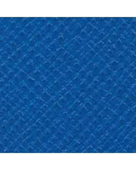 Smythson Blue Panama Leather Card Holder