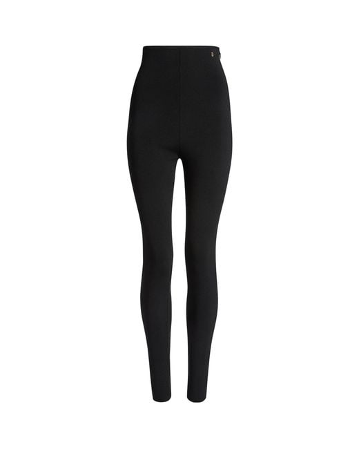 Balmain Black Jersey High-Rise Trousers