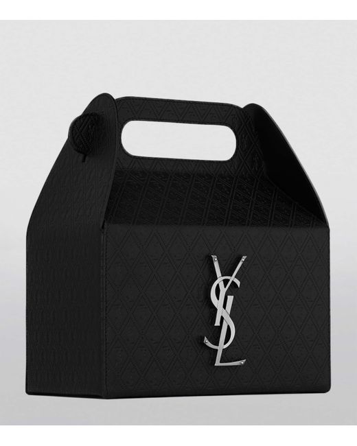 Saint Laurent Black Embossed Take-Away Box Bag