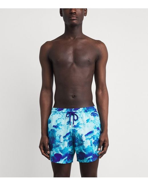 Vilebrequin Blue Stretch Coral Reef Swim Shorts for men