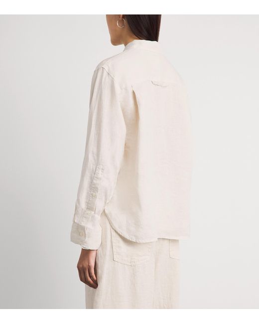 Citizens of Humanity White Linen Shrunken Kayla Shirt