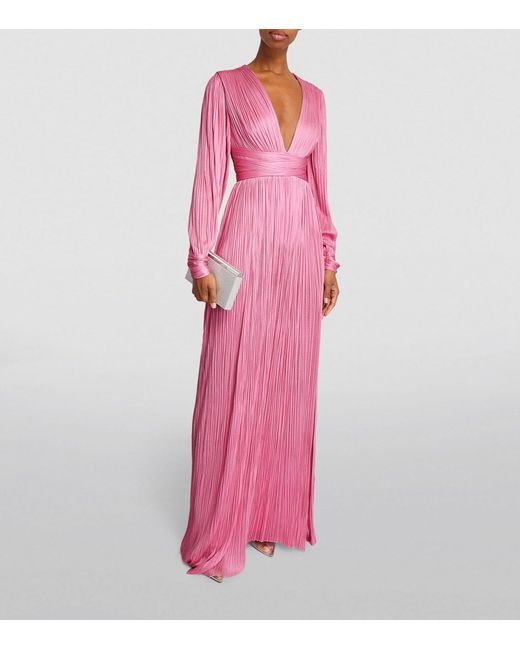 Maria Lucia Hohan Pink Exclusive Silk Smaranda Gown