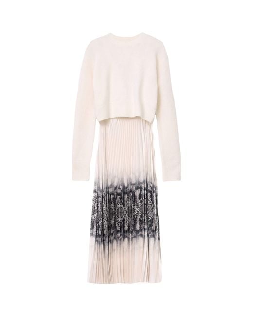 AllSaints White 2-In-1 Curtis Midi Dress
