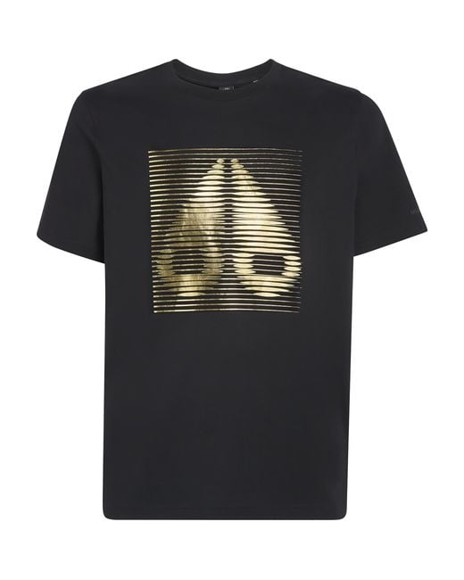 Moose Knuckles Black Pima Cotton Raydaze T-Shirt for men