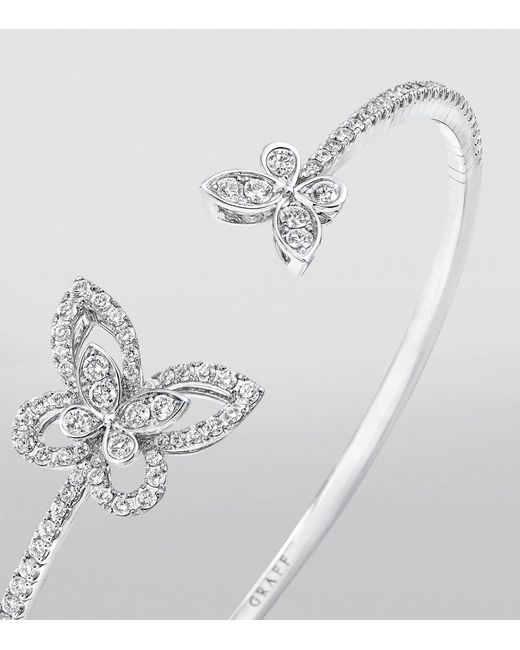 Graff White And Diamond Butterfly Bangle
