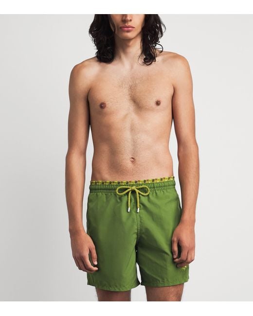 Vilebrequin Green Moku Ronde Des Tortues Swim Shorts for men