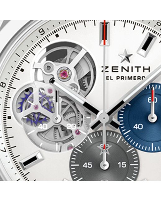 Zenith Metallic Stainless Steel Chronomaster Open Watch 39.5mm